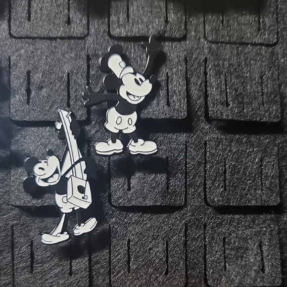 **Disney Character Pin Collection on Black Display Case** - Picture 5 of 8